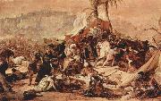 Francesco Hayez The Seventh Crusade against Jerusalem painting
